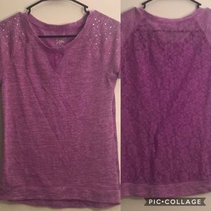 Mangenta Justice Lace Back Shirt